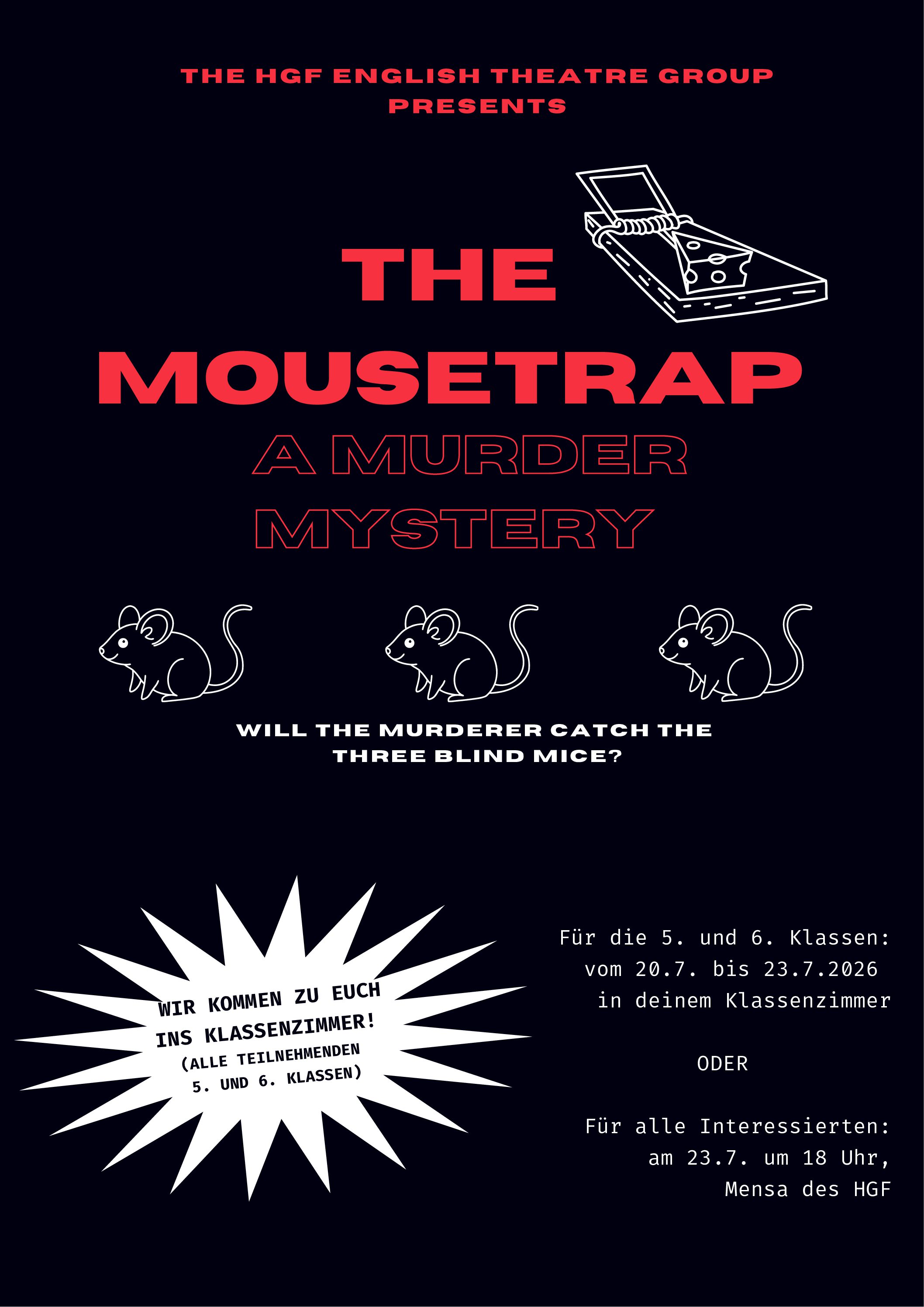 Plakat The Mousetrap_Entwurf